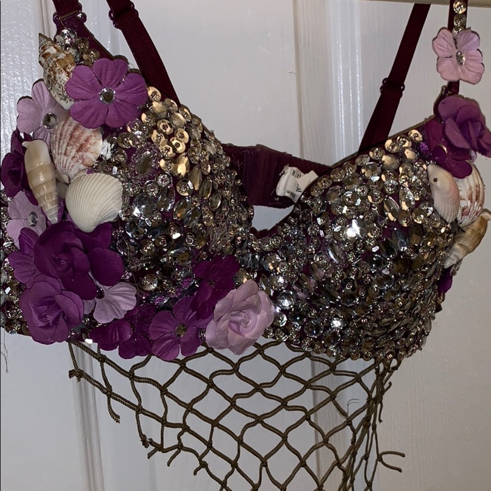 Custom made Rave Mermaid Bra